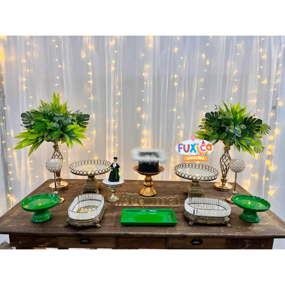 Aluguel Kit Formatura Verde E Dourado Somente Pe As Fuxica Loca Es